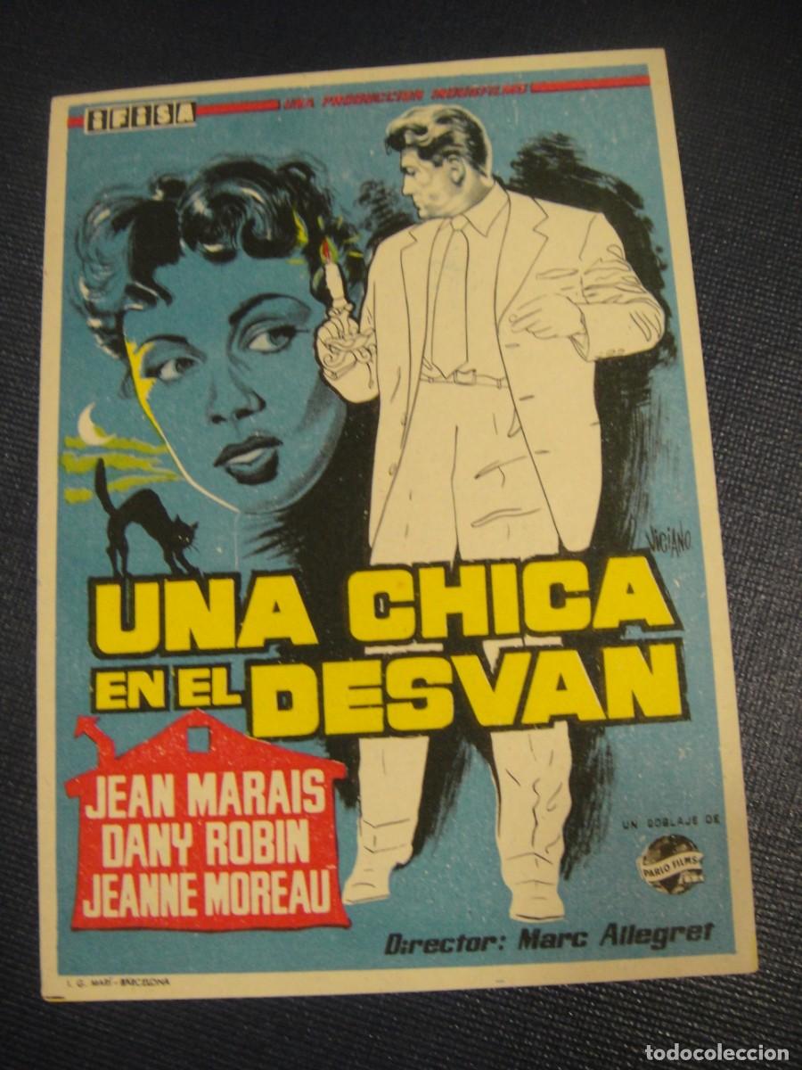 Cine: una chica en el desvan - folleto de mano - sin publicidad de cine