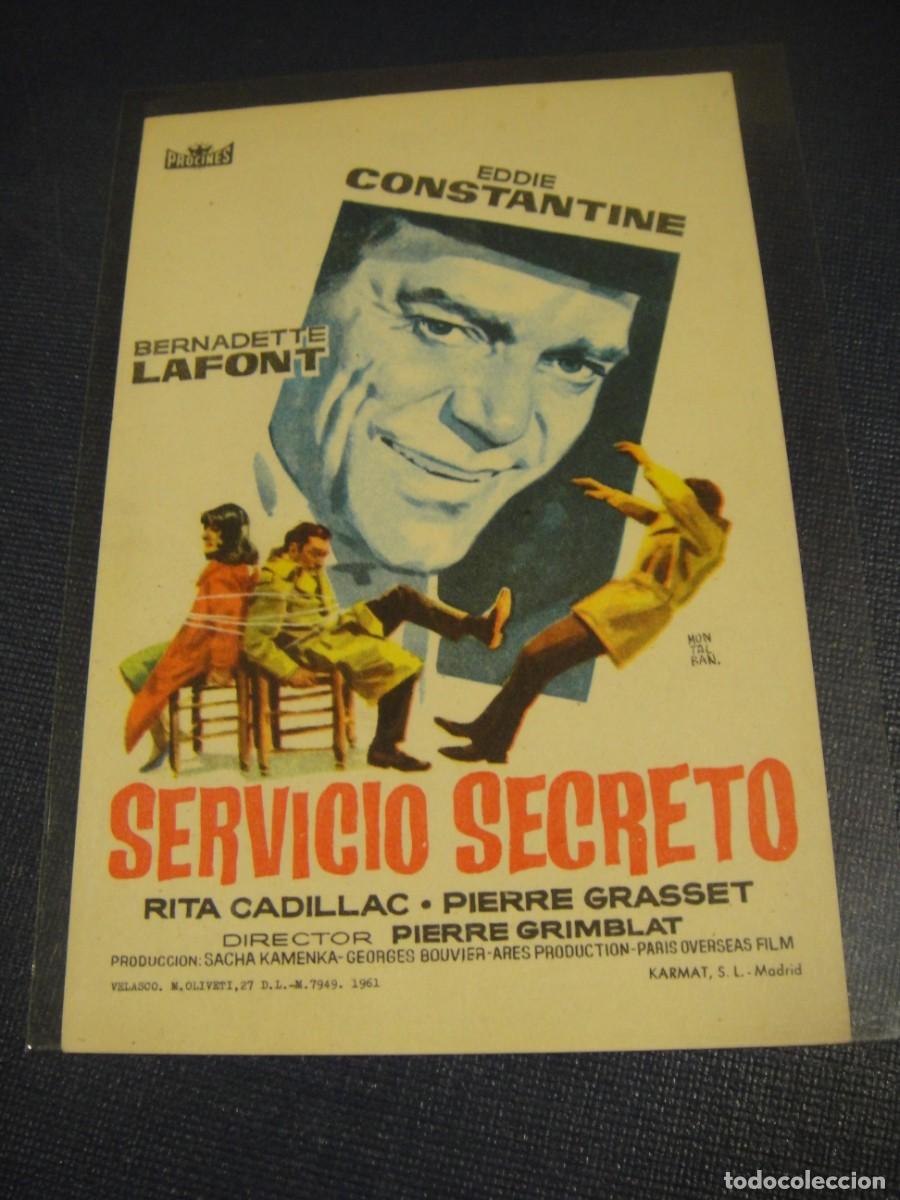 Cine: servicio secreto - folleto de mano - sin publicidad de cine