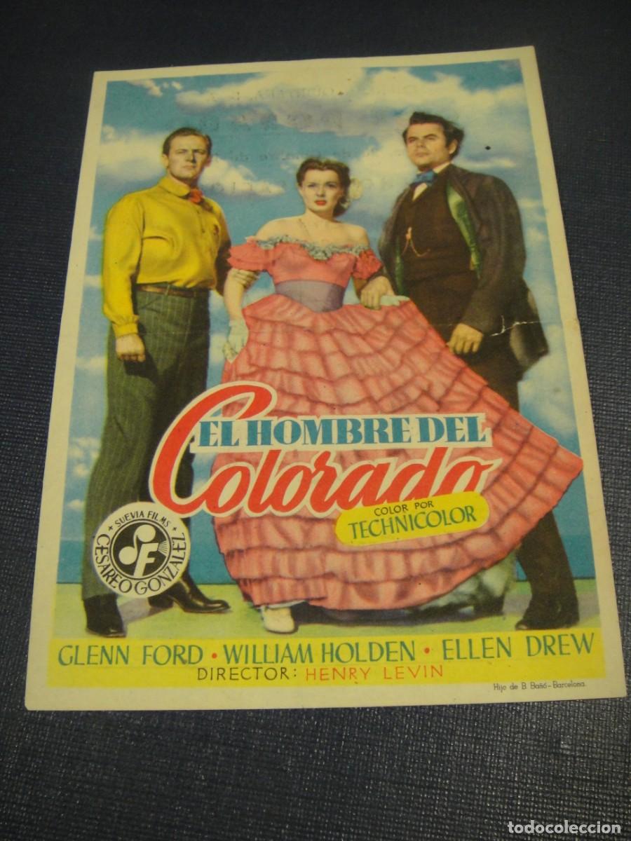Cine: el hombre del colorado - folleto de mano - sin publicidad de cine