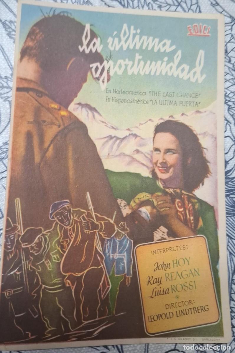 Cine: LA ULTIMA OPORTUNIDAD - PROGRAMA DE CINE