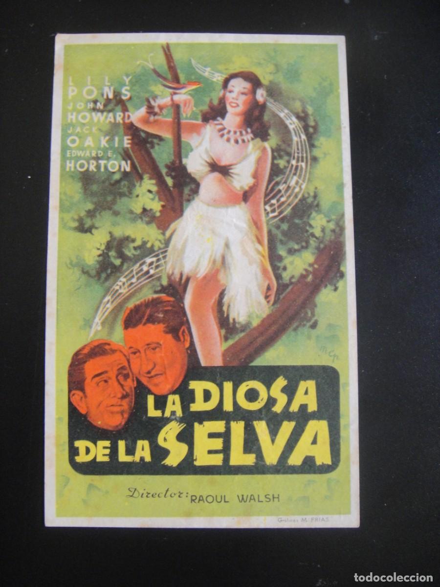 Cine: la diosa de la selva - folleto de mano - sin publicidad de cine