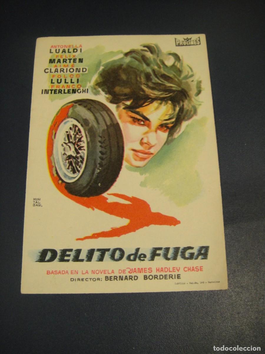 Cine: delito de fuga - folleto de mano - sin publicidad de cine