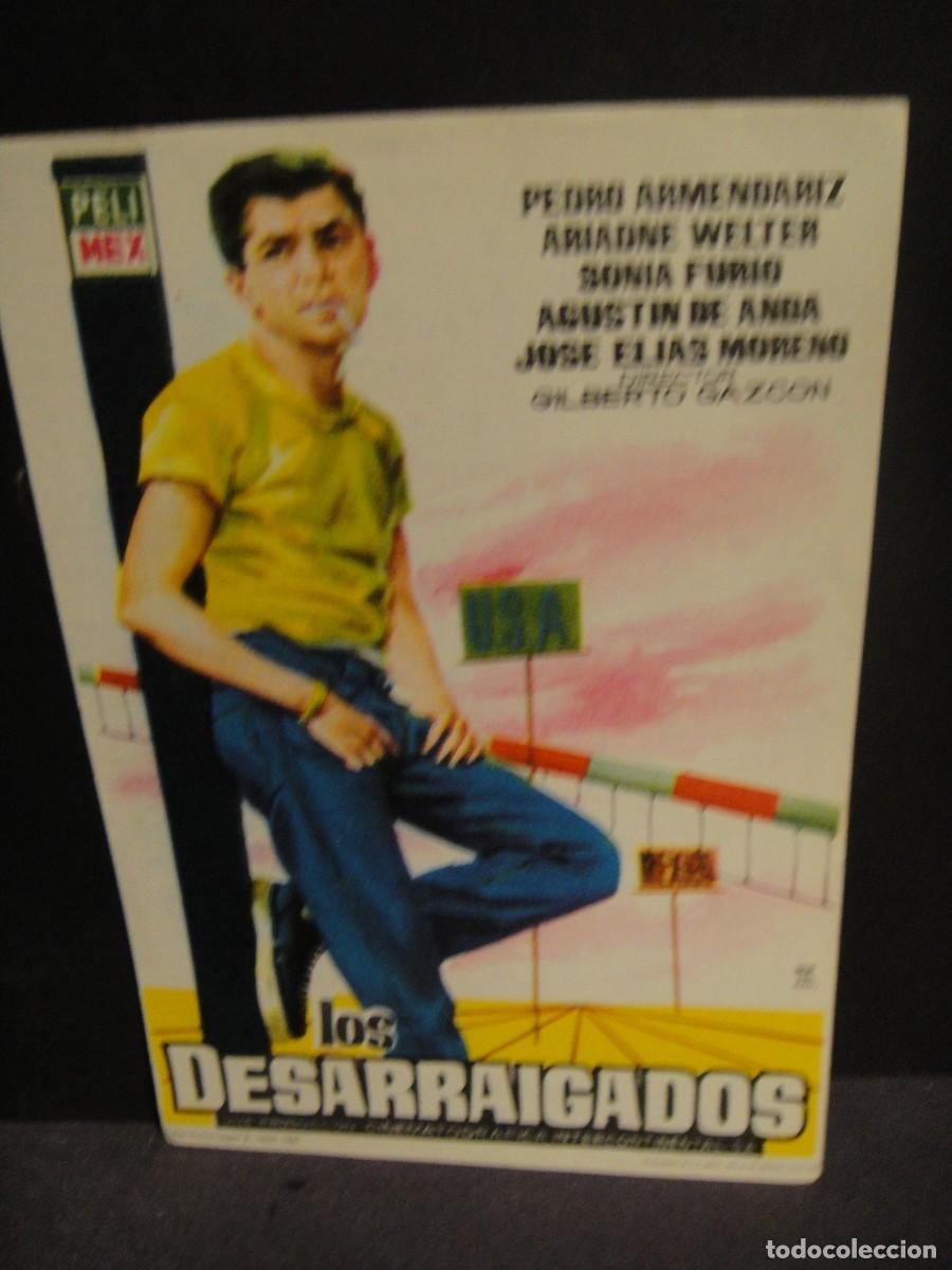Cine: los desarraigados - folleto de mano - sin publicidad de cine