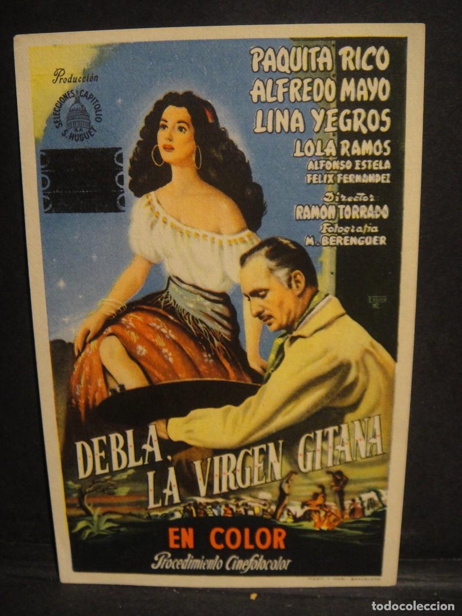 Cine: debla la virgen gitana- folleto de mano - sin publicidad de cine