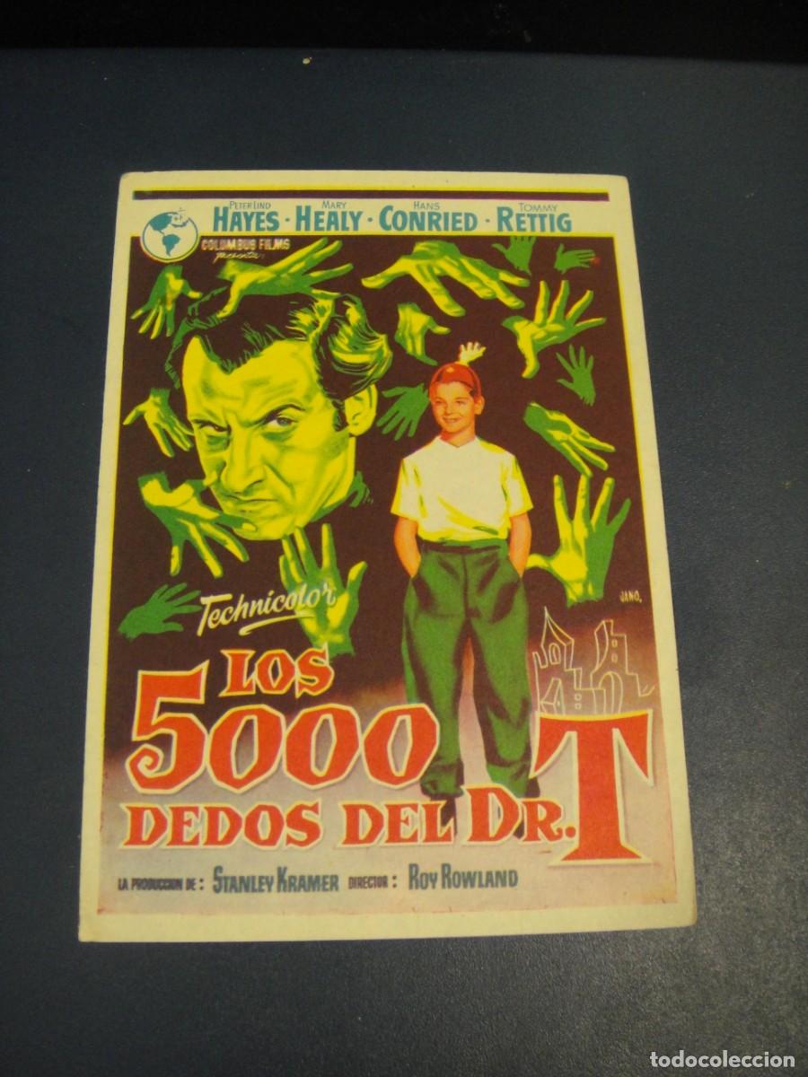 Cine: los 5000 dedos del dr. t - folleto de mano - sin publicidad de cine