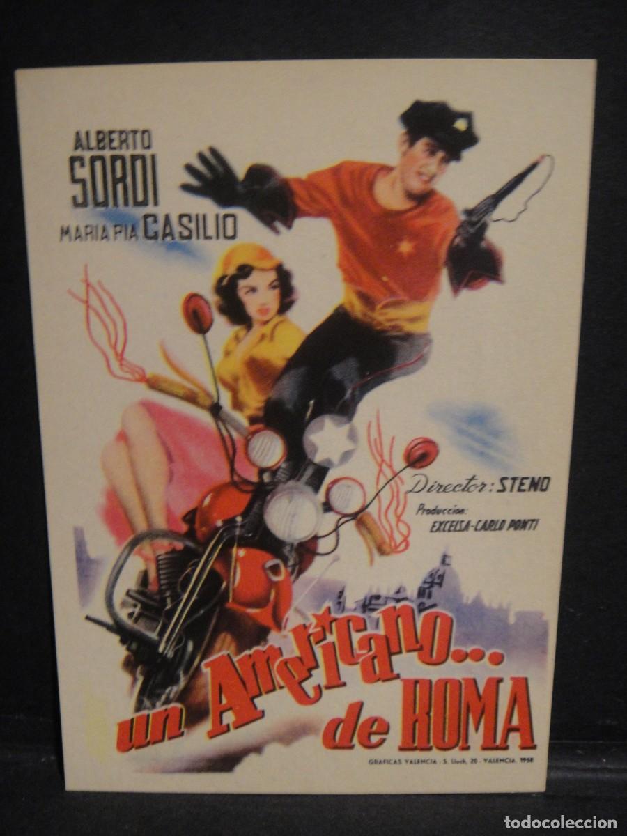 Cine: un americano de roma - folleto de mano - sin publicidad de cine