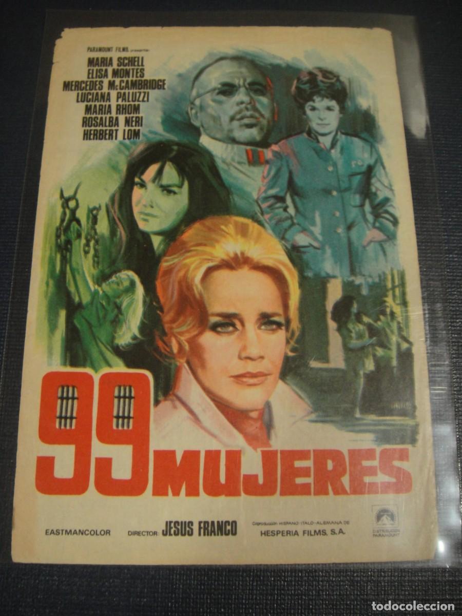 Cine: 99 mujeres- folleto de mano - sin publicidad de cine