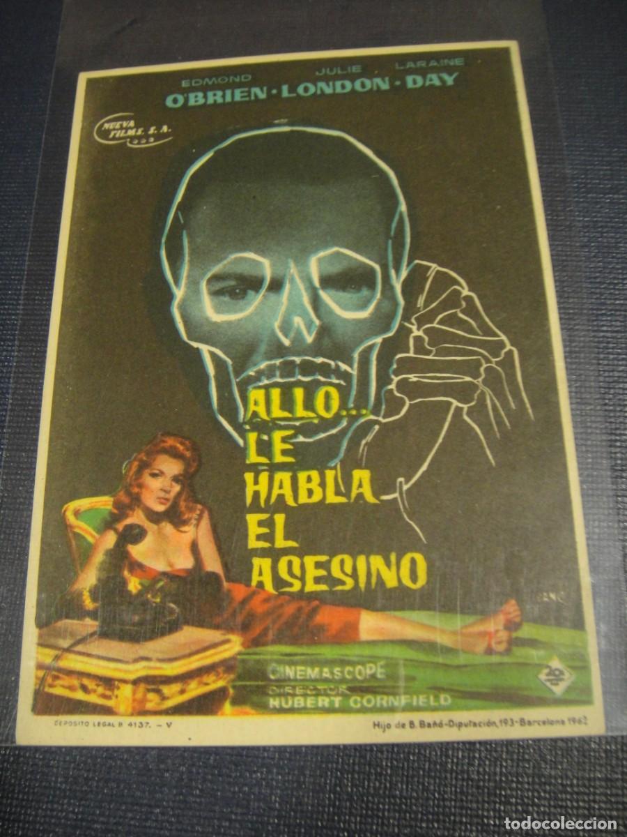 Cine: allo le habla el asesino - folleto de mano - sin publicidad de cine