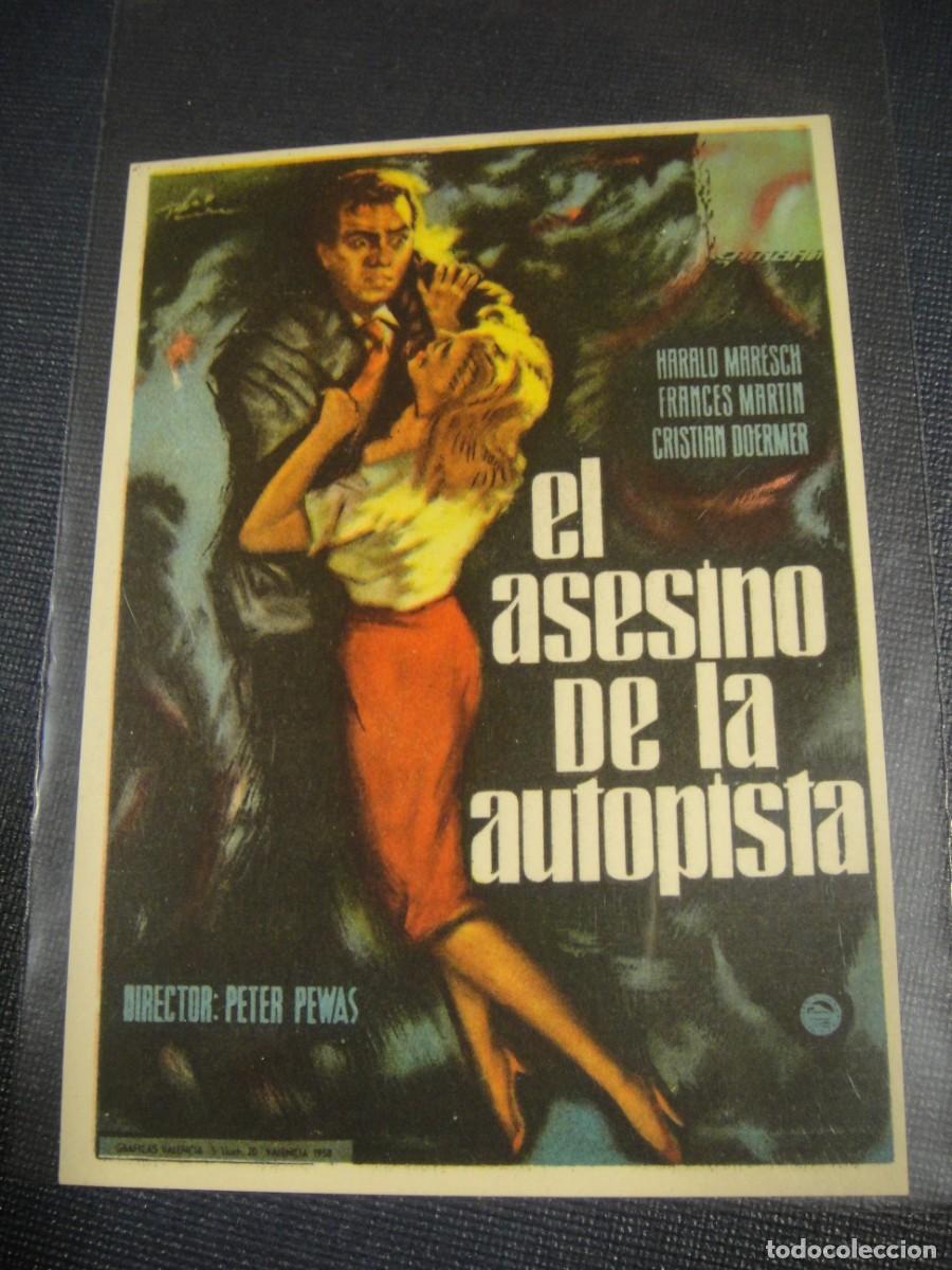 Cine: el asesino de la autopista - folleto de mano - sin publicidad de cine