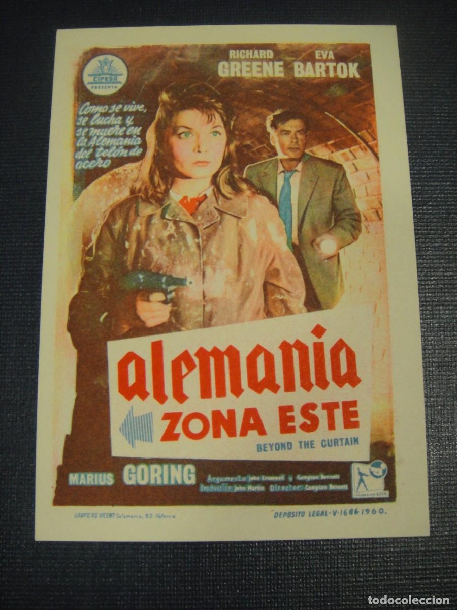 Cine: alemania zona este - folleto de mano - sin publicidad de cine
