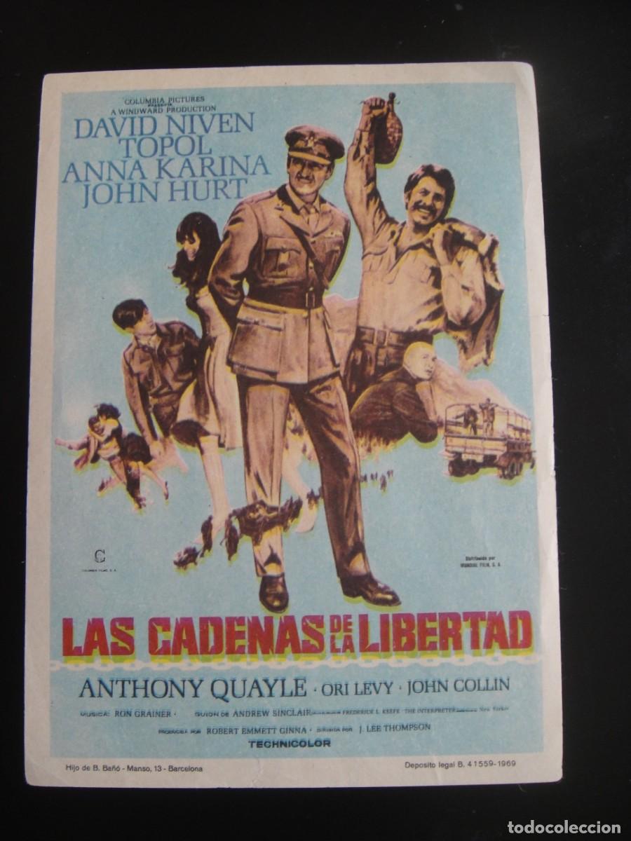 Cine: las cadenas de la libertad - folleto de mano - sin publicidad de cine