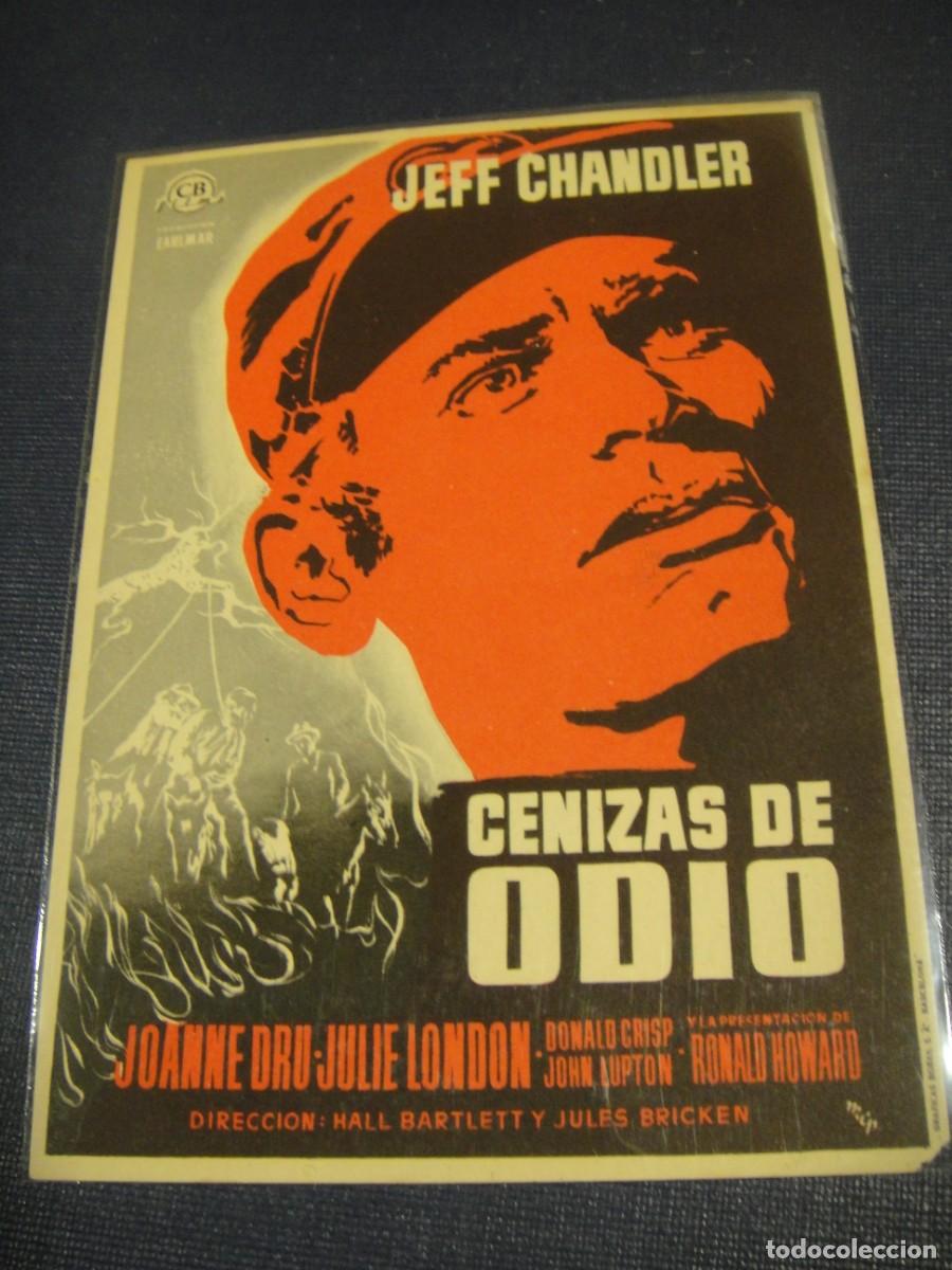 Cine: cenizas de odio - folleto de mano - sin publicidad de cine