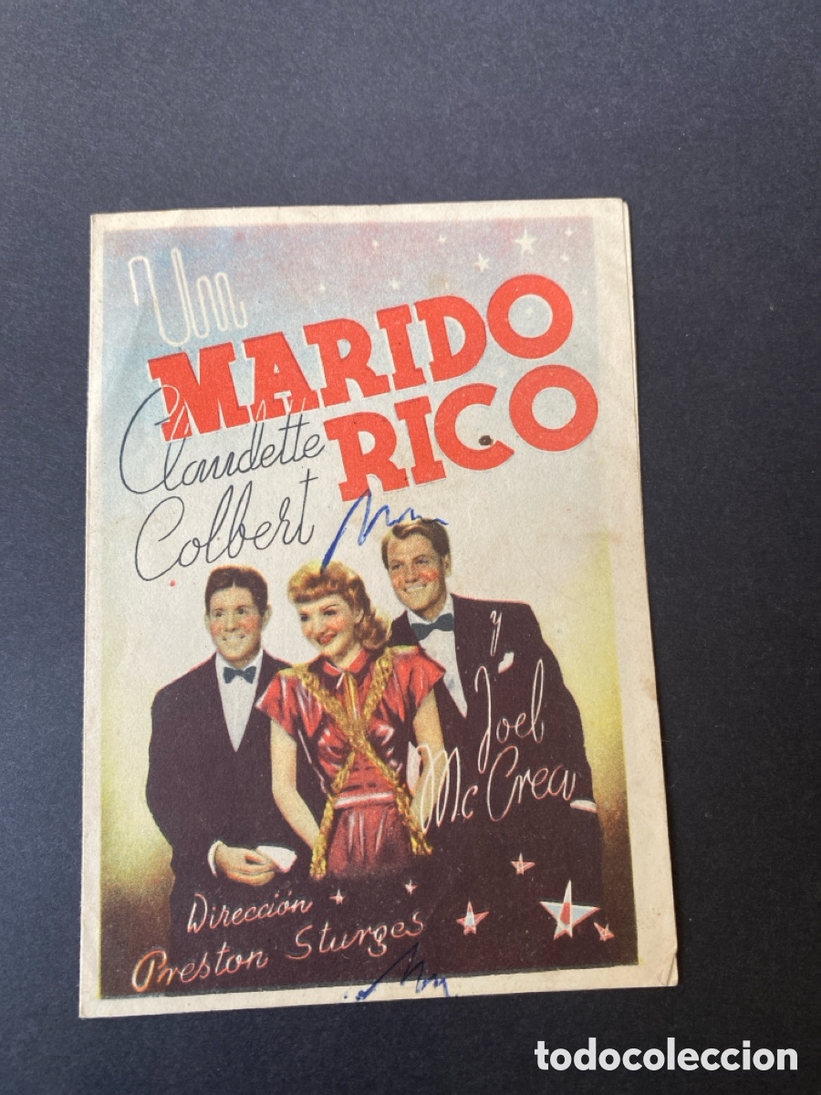 Cine: Programa de cine Un marido rico
