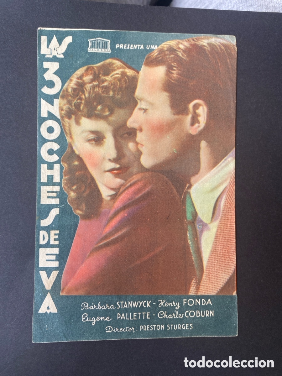 Cine: Programa de cine Las 3 noches de Eva