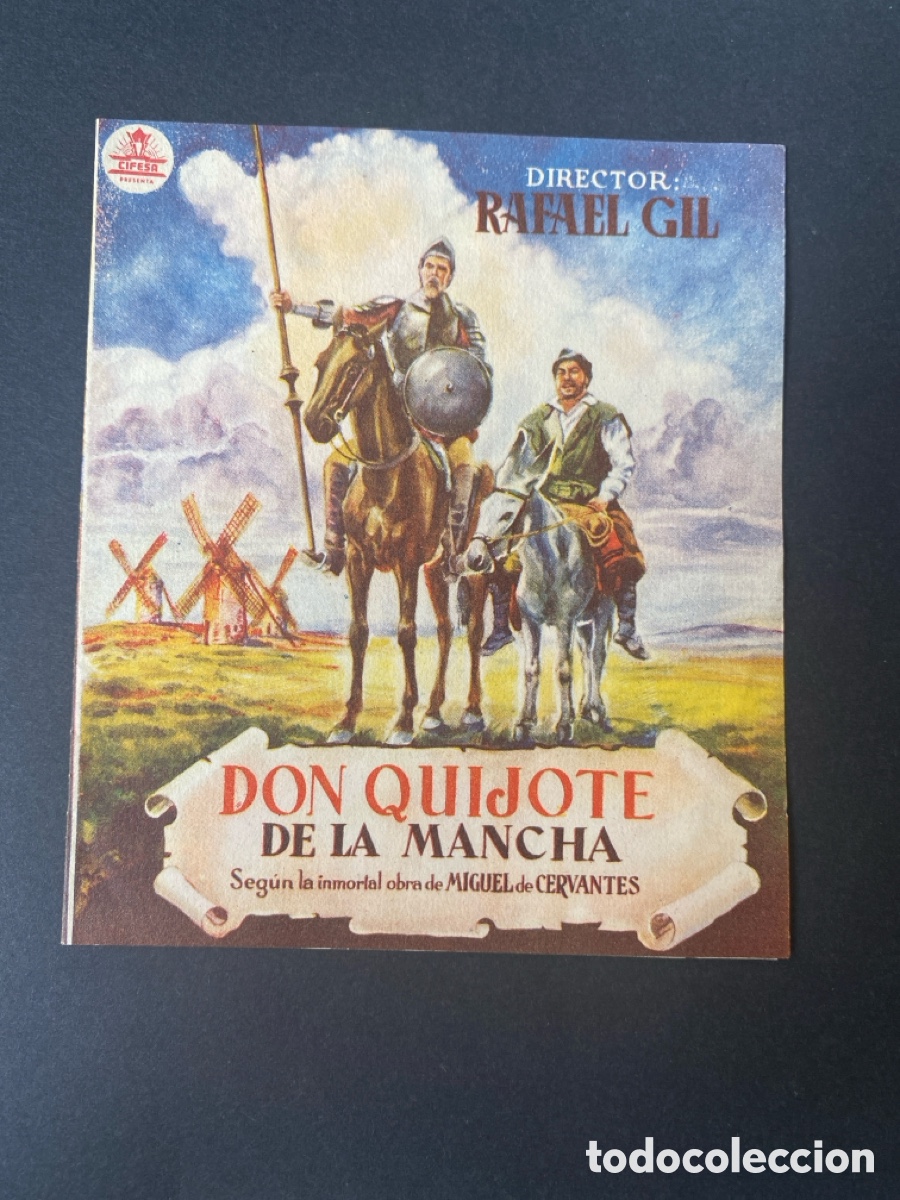 Cine: Programa de cine Don quijote de la mancha