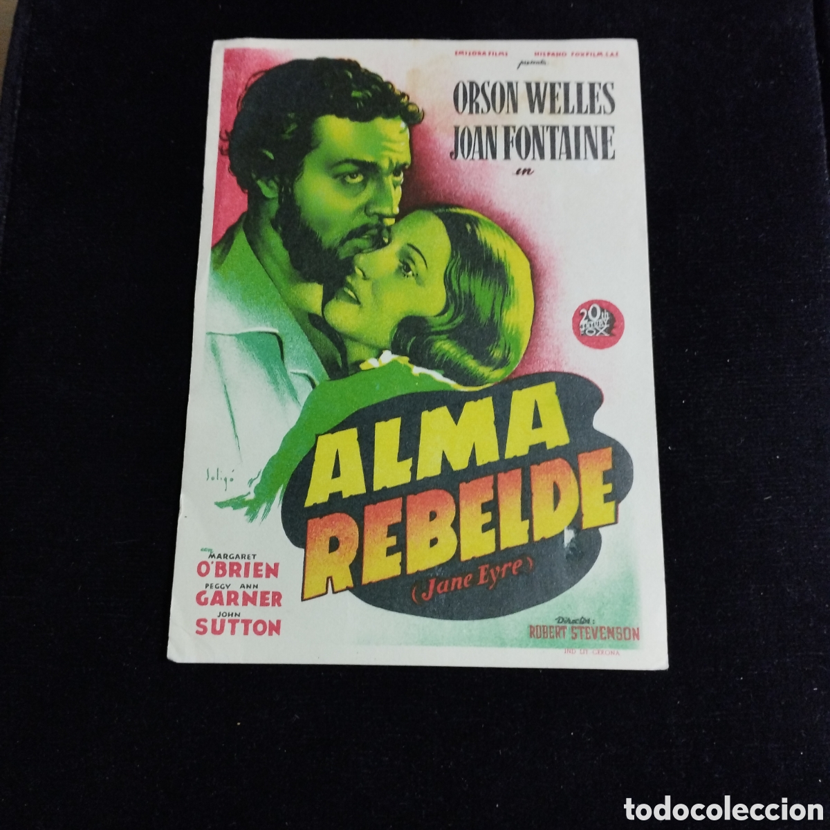 Cine: Programa de cine, sencillo. Alma Rebelde. Orson Welles. Joan Fontaine. Sp