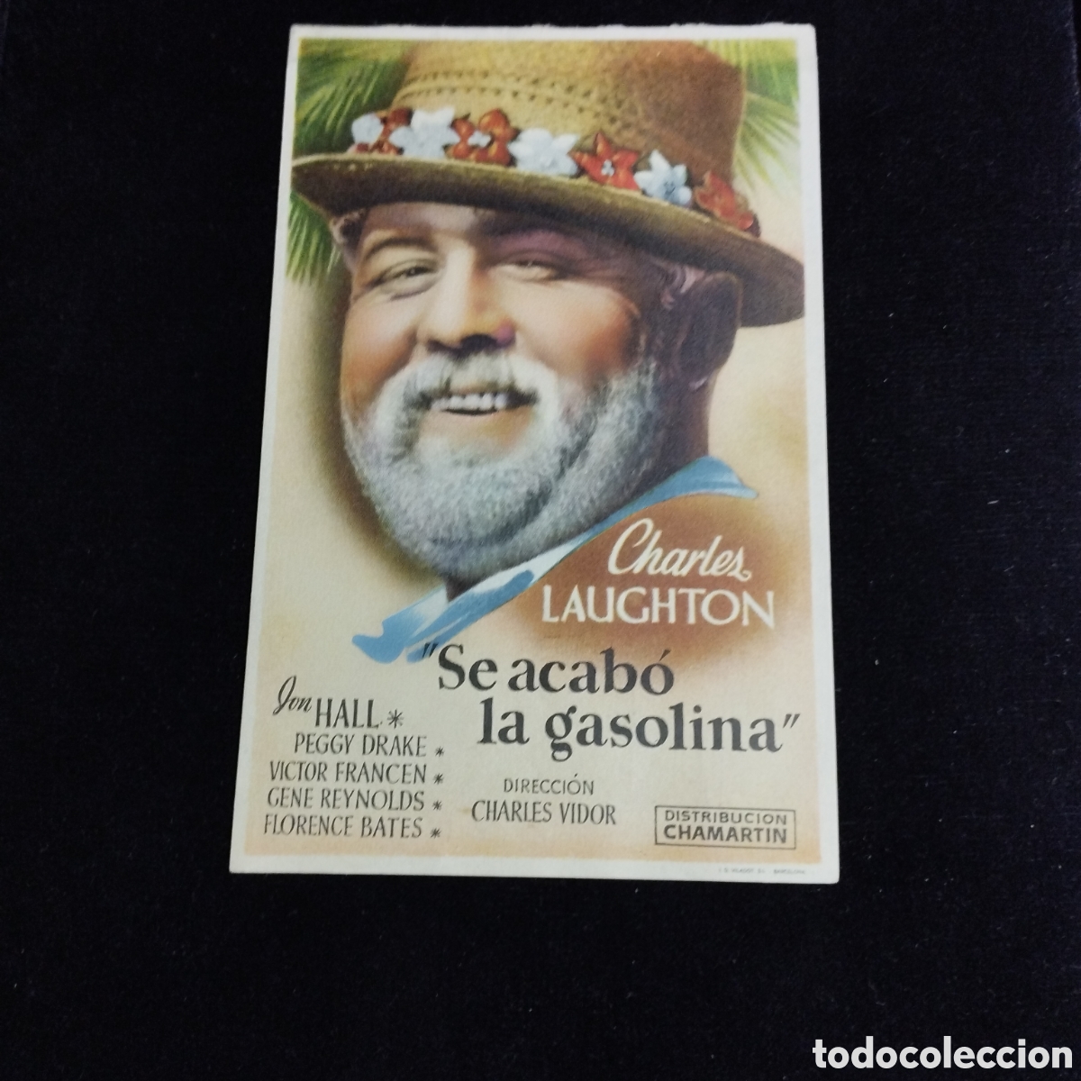 Cine: Programa de cine, sencillo. Se acab&oacute; la gasolina. Charles Laughton. Sp