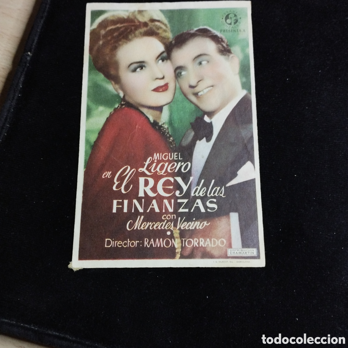 Cine: Programa de cine, sencillo. El Rey de las finanzas. Miguel Ligero. Mercedes Vecino. Sp