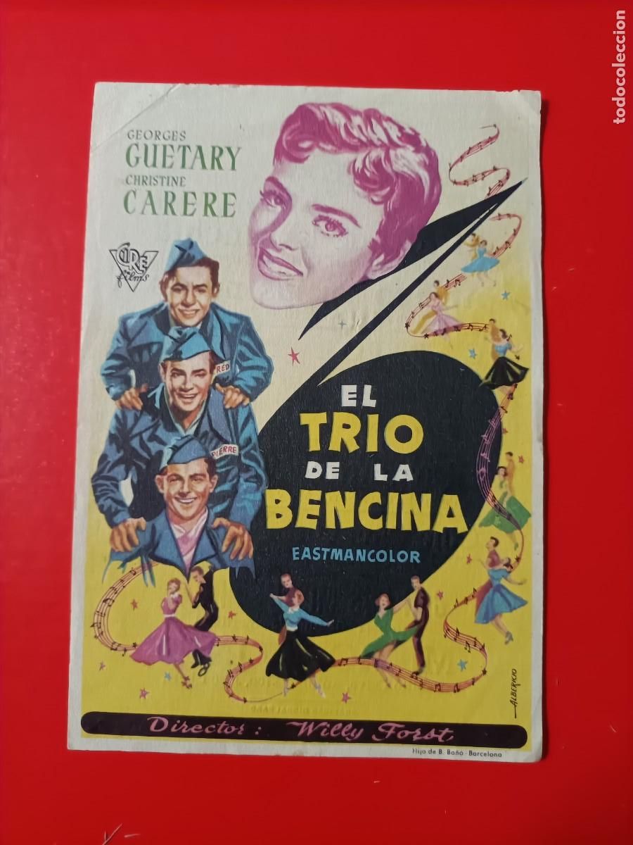 Cine: EL TRIO DE LA BENCINA. C/P. CINE DUQUE DE M&Aacute;LAGA. EST&Aacute; NUEVO.