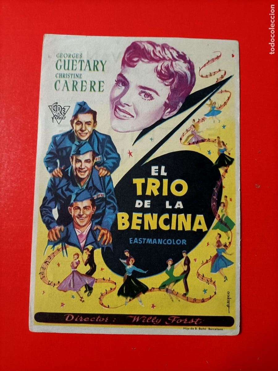 Cine: EL TRIO DE LA BENCINA. C/P. TEATRO CERVANTES DE M&Aacute;LAGA. EST&Aacute; NUEVO. GEORGES GUETARY.