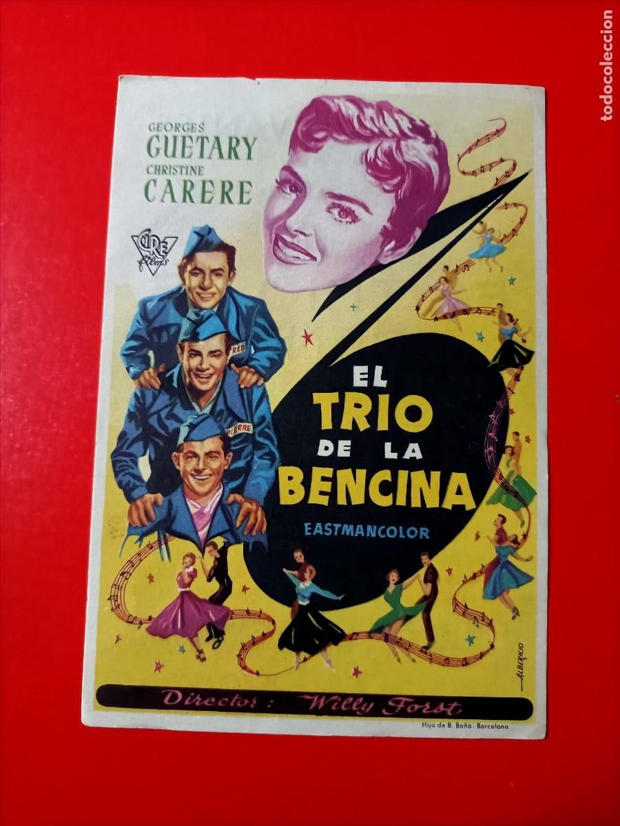 Cine: EL TRIO DE LA BENCINA. C/P. TEATRO CERVANTES DE M&Aacute;LAGA. EST&Aacute; NUEVO. GEORGES GUETARY.