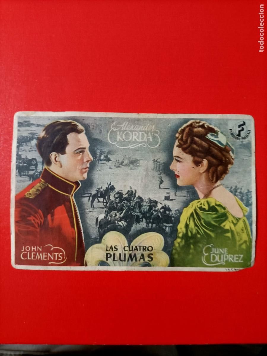 Cine: LAS CUATRO PLUMAS. C/P. CINE ESPA&Ntilde;OL TETU&Aacute;N MARRUECOS. JUNE DUPREZ, JOHN CLEMENTS.