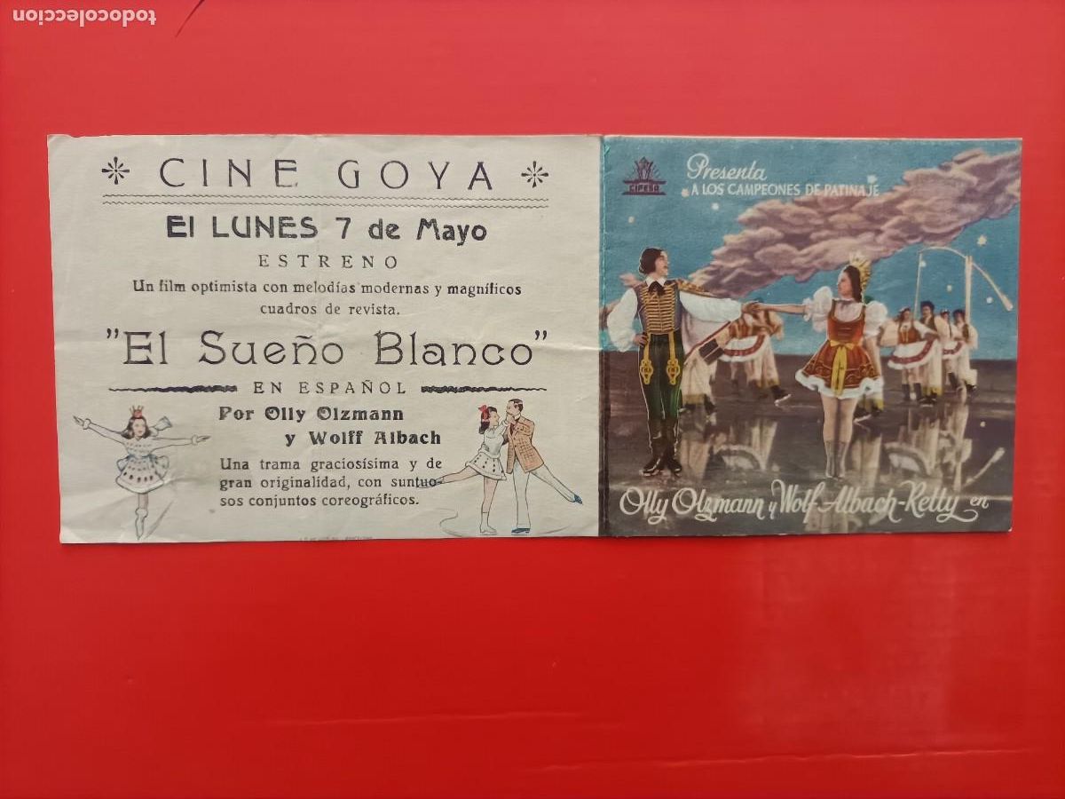 Cine: EL SUE&Ntilde;O BLANCO. C/P. CINE GOYA, CON LOS CAMPEONES DE PATINAJE, OLLY OLZMAN Y WOLF ALBACH RETTY.