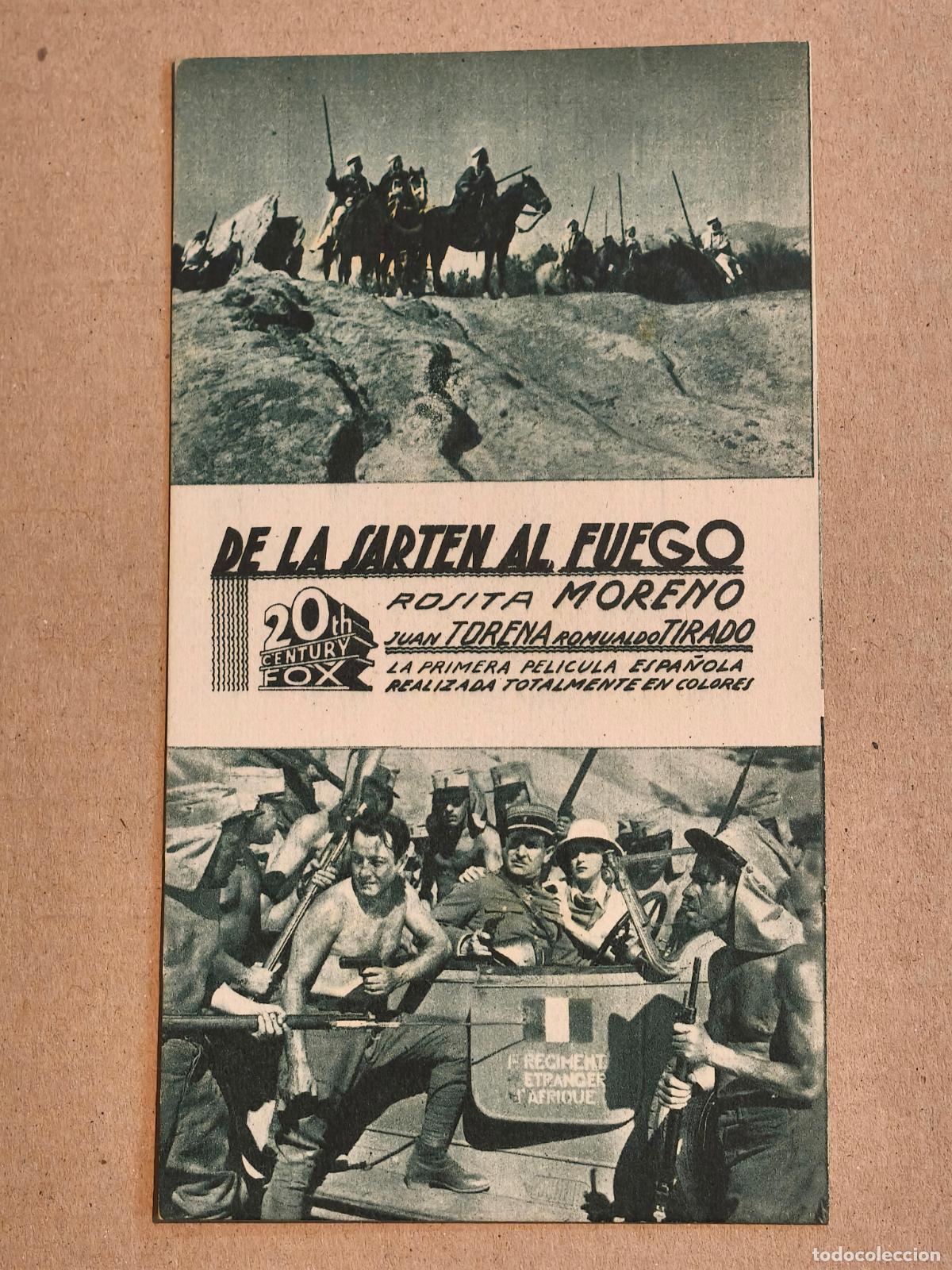  Flyers Publicitaires de films Anciens: DE LA SARTEN AL FUEGO LA LEGION PROGRAMA DE CINE 1935