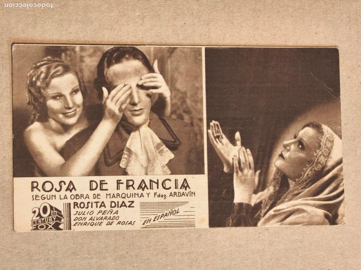 Kino: ROSA DE FRANCIA PROGRAMA DE CINE 1936