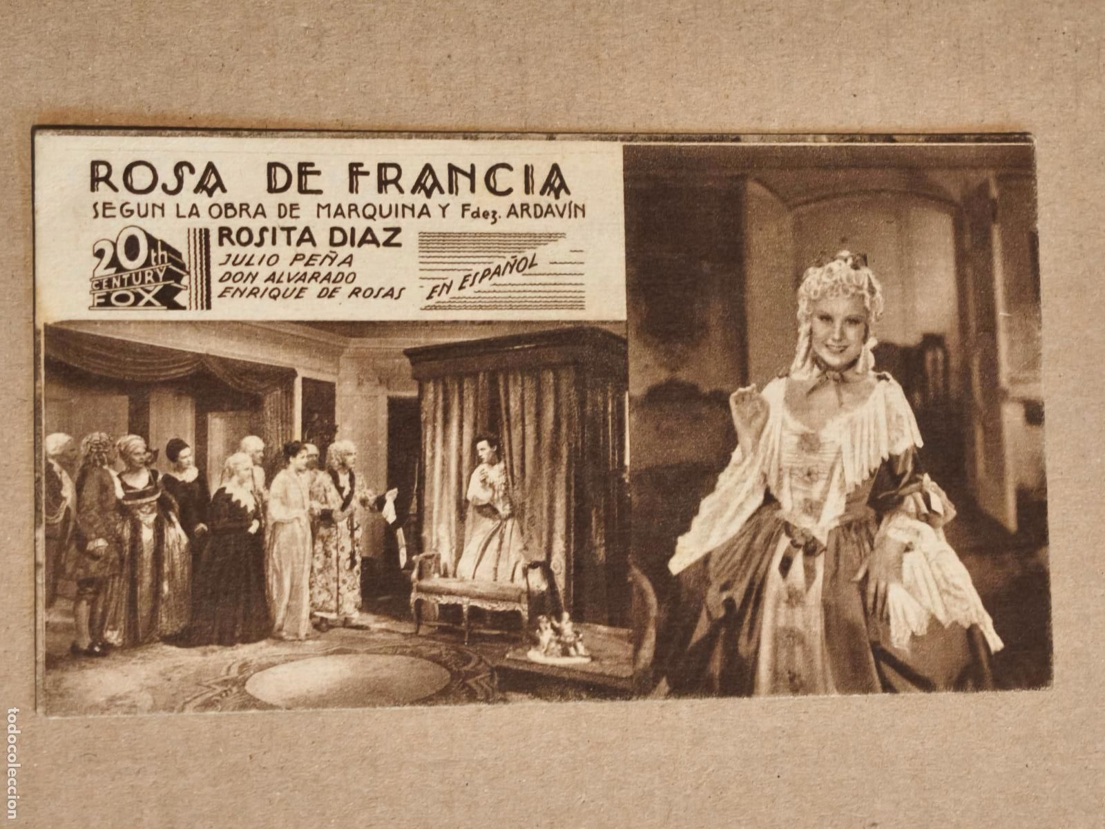 Cine: ROSA DE FRANCIA PROGRAMA DE CINE 1936