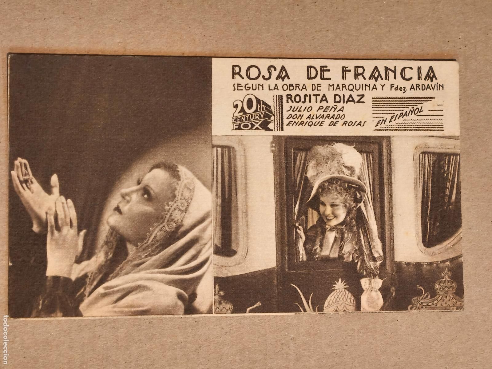 Kino: ROSA DE FRANCIA PROGRAMA DE CINE 1936
