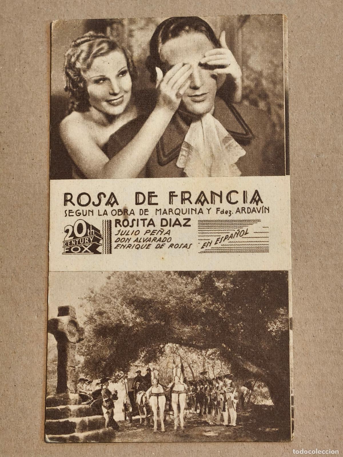 Kino: ROSA DE FRANCIA PROGRAMA DE CINE 1936
