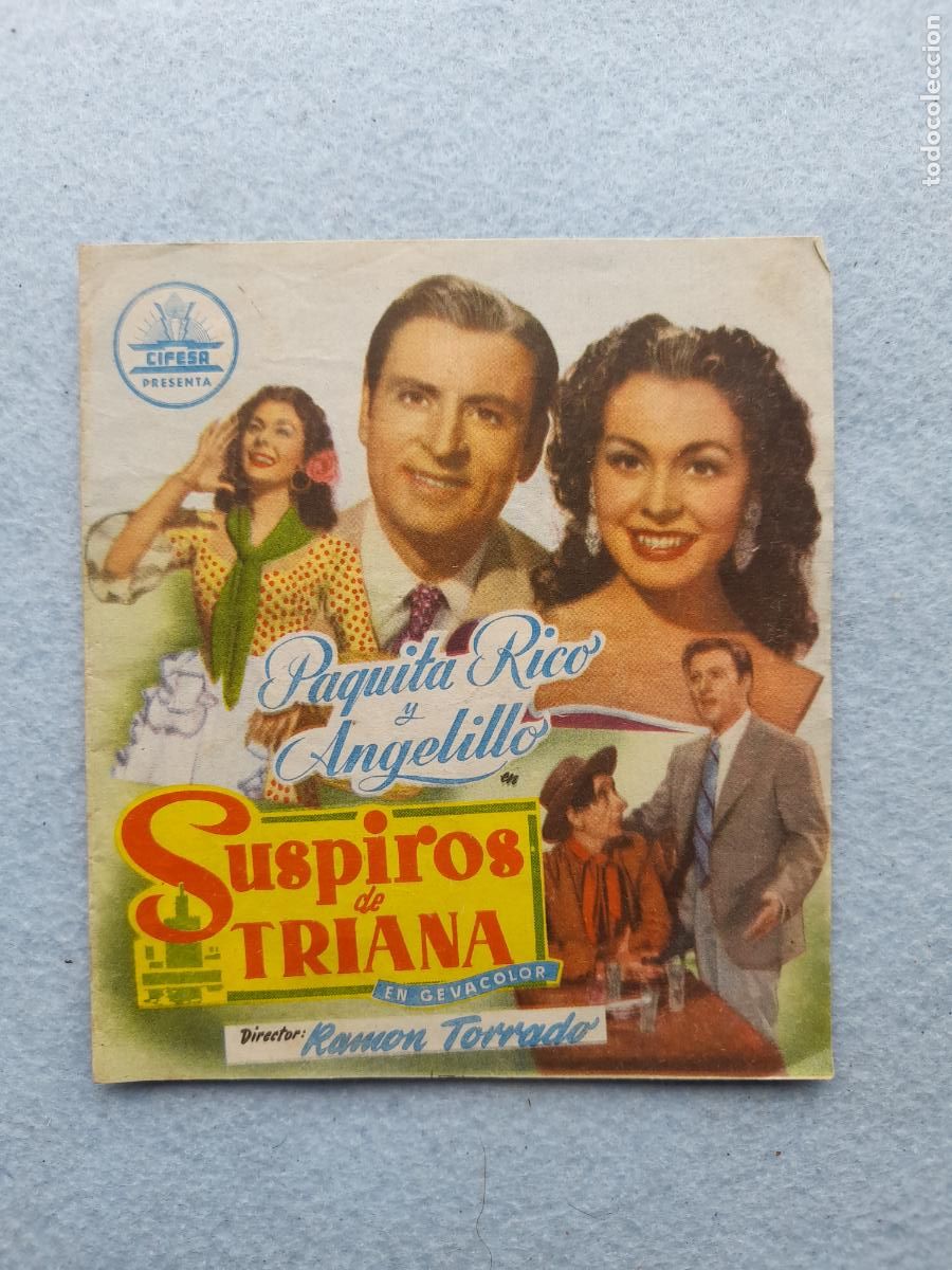 Cine: Suspiros de Triana. Paquita Rico y Angelillo.