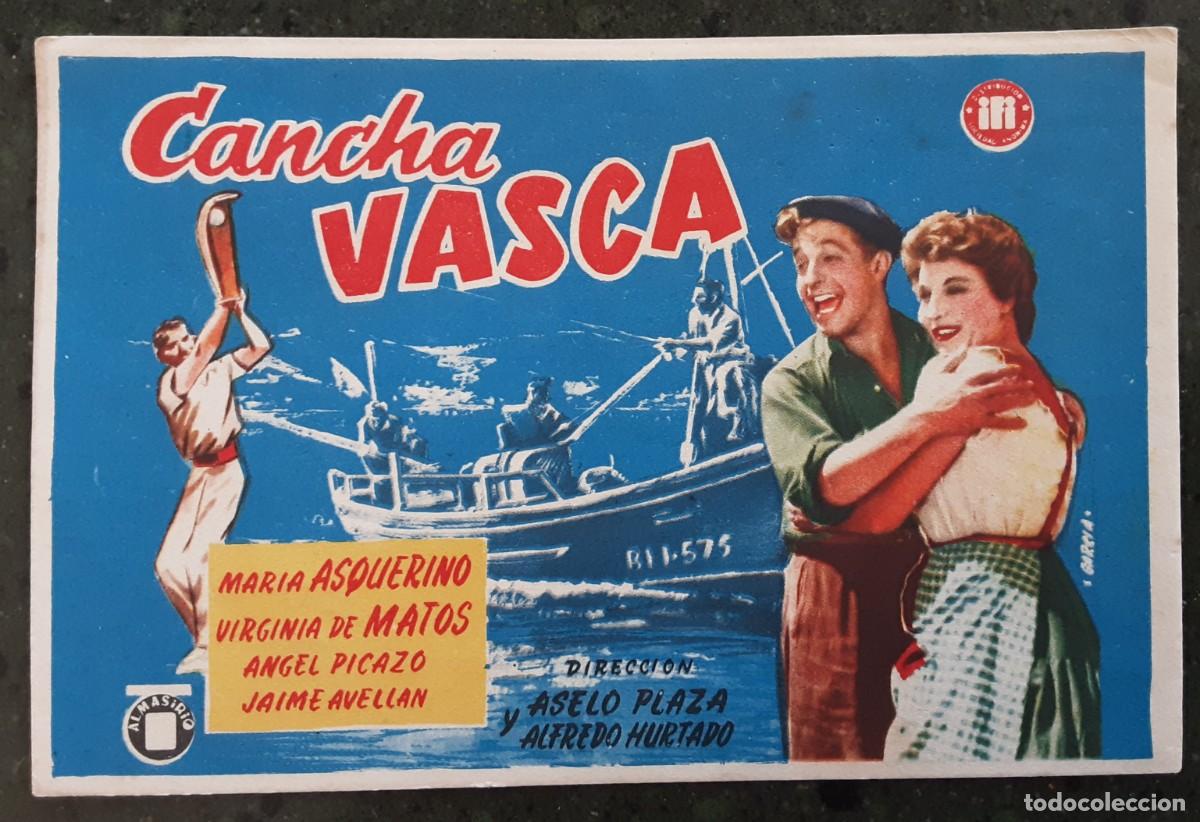 Cine: CANCHA VASCA, MARIA ASQUERINO, VIRGINIA DE MATOS, ANGEL PICAZO.