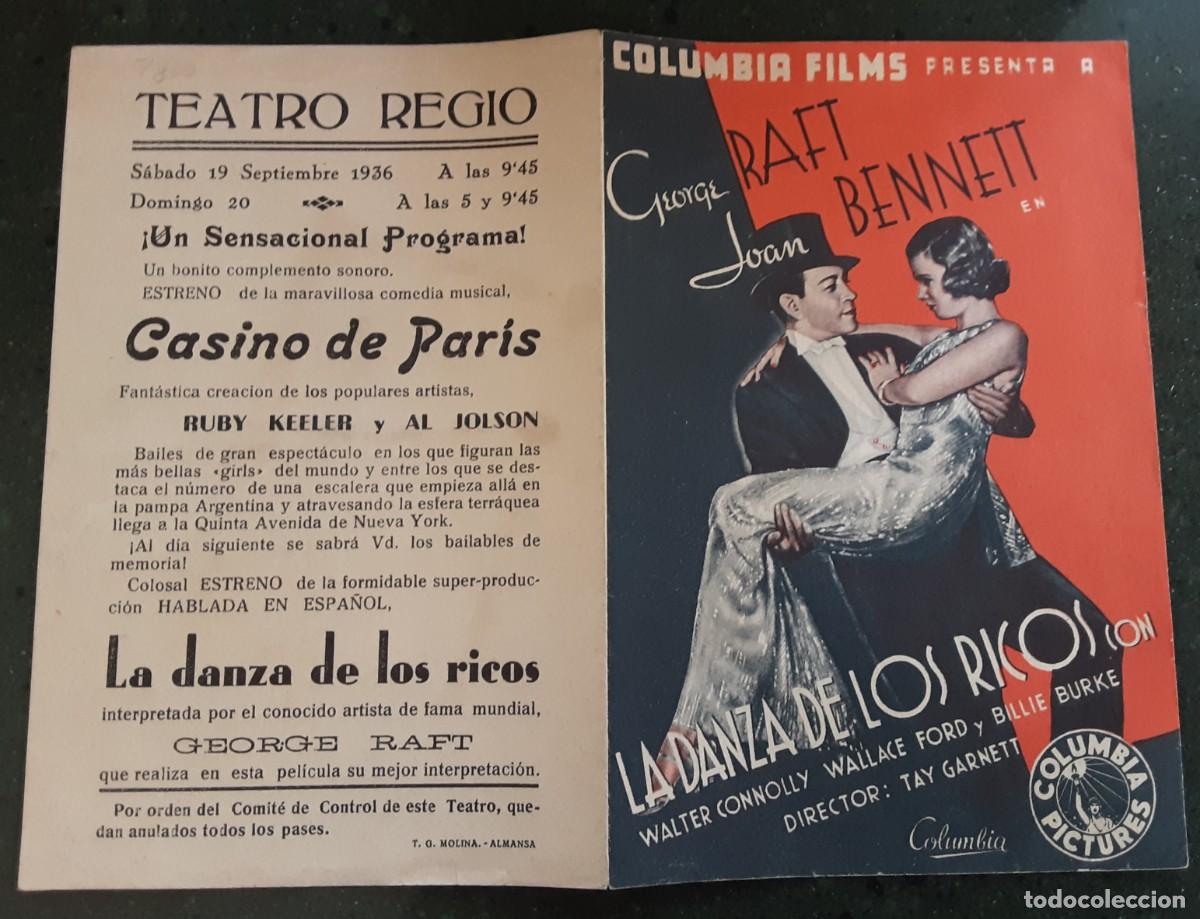 Cine: LA DANZA DE LOS RICOS, GEORGE RAFT, JOAN BENNETT.