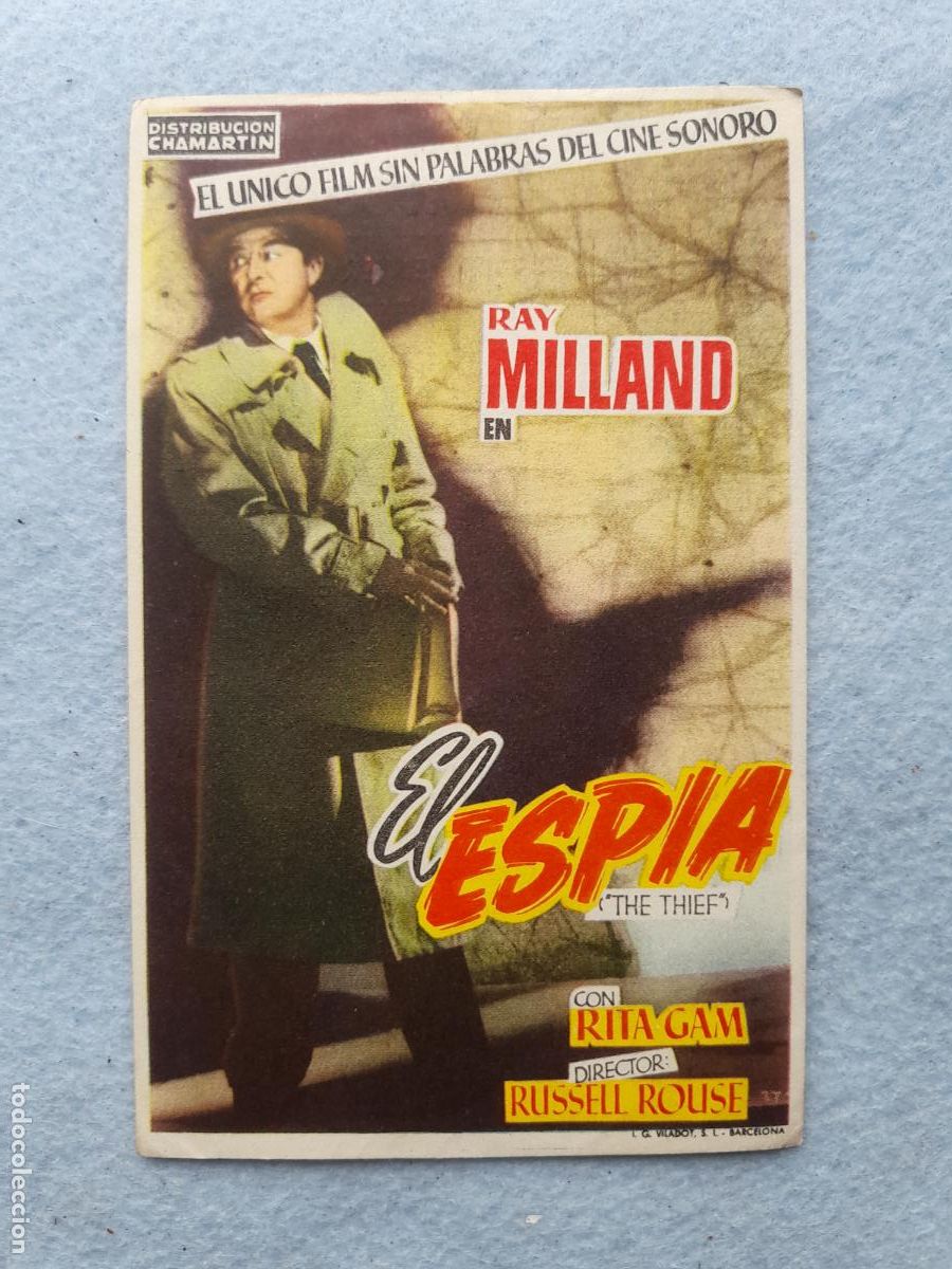 Kino: El Esp&iacute;a. A&ntilde;o 1954. Ray Milland. Rita Gam.