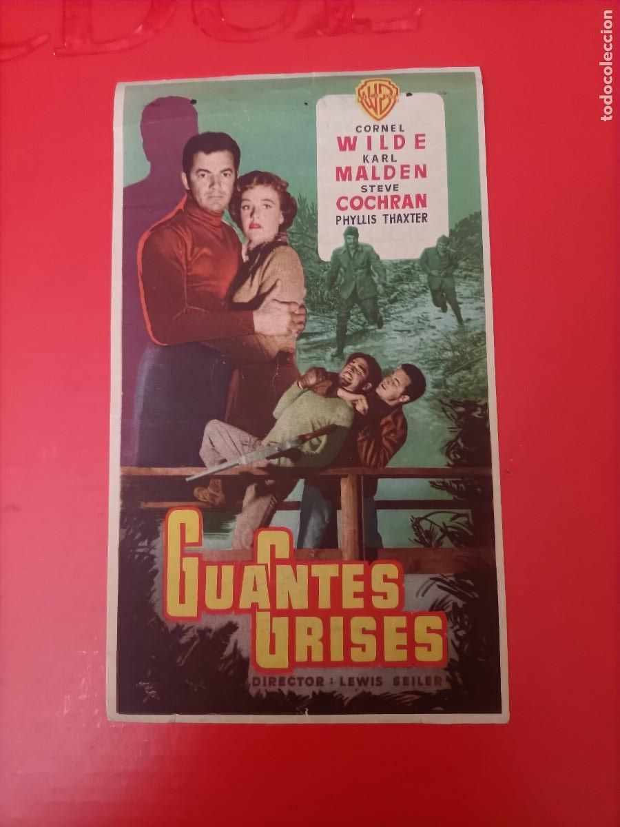Cine: GUANTES GRISES. CORNEL WILDE, KARL MALDEN. C/P. CINE DUQUE JARD&Iacute;N M&Aacute;LAGA.. TAMA&Ntilde;O GRANSE.