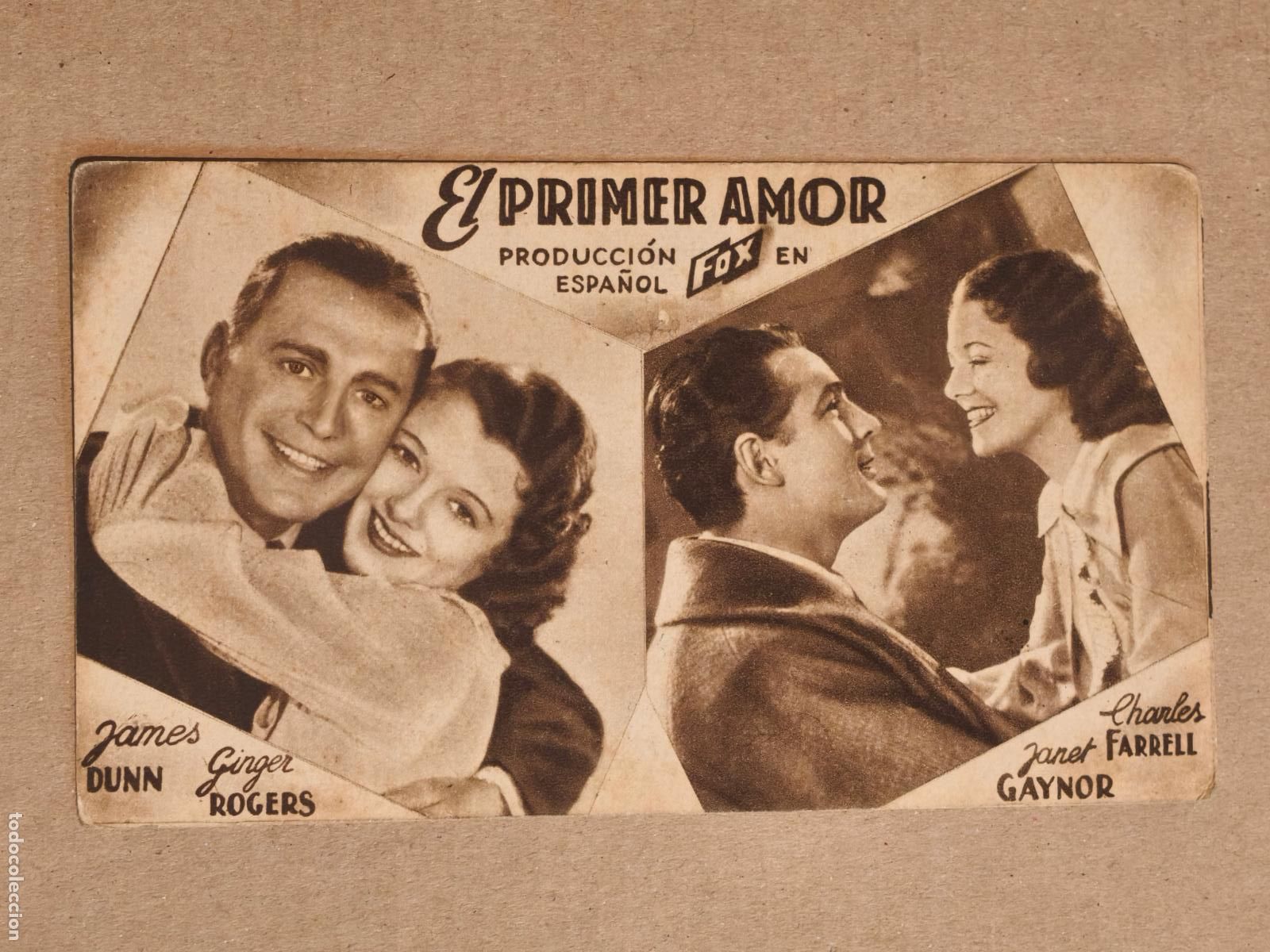 Cinema: EL PRIMER AMOR PROGRAMA DE CINE 1935