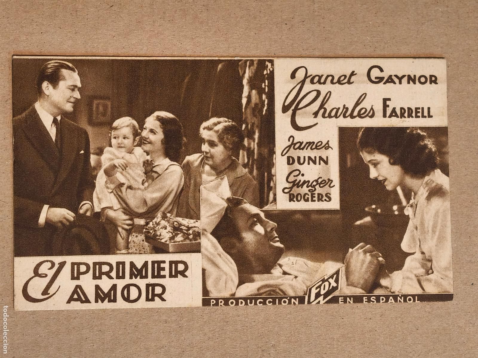 Cinema: EL PRIMER AMOR PROGRAMA DE CINE 1935