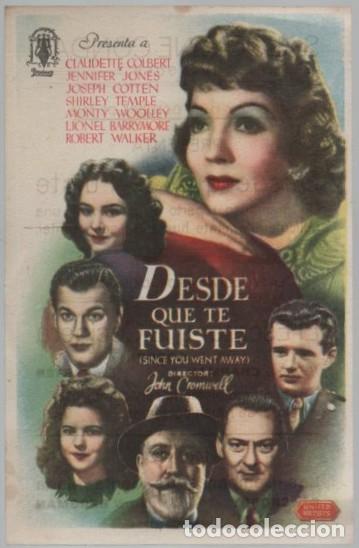 Cine: PROGRAMA DE CINE: DESDE QUE TE FUISTE PC-11318