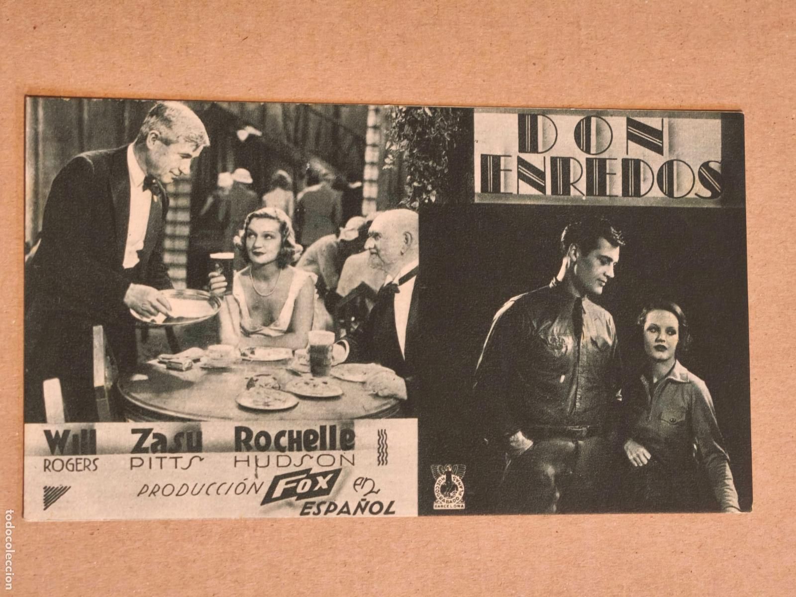 Cine: DON ENREDOS PROGRAMA DE CINE 1935
