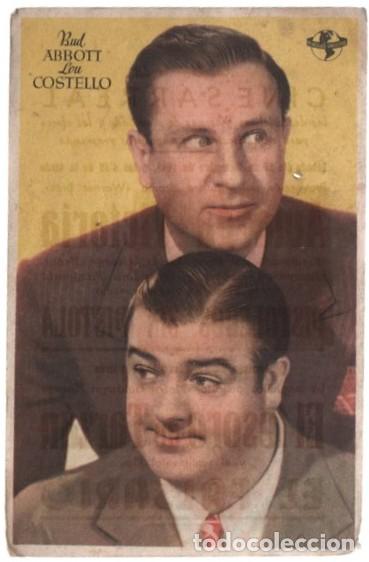 Cine: PROGRAMA DE CINE: BUD ABBOTT LOU COSTELLO PC-11344