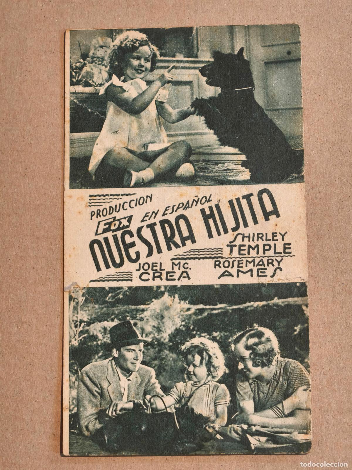 Cine: SHIRLEY TEMPLE PROGRAMA DE CINE 1936