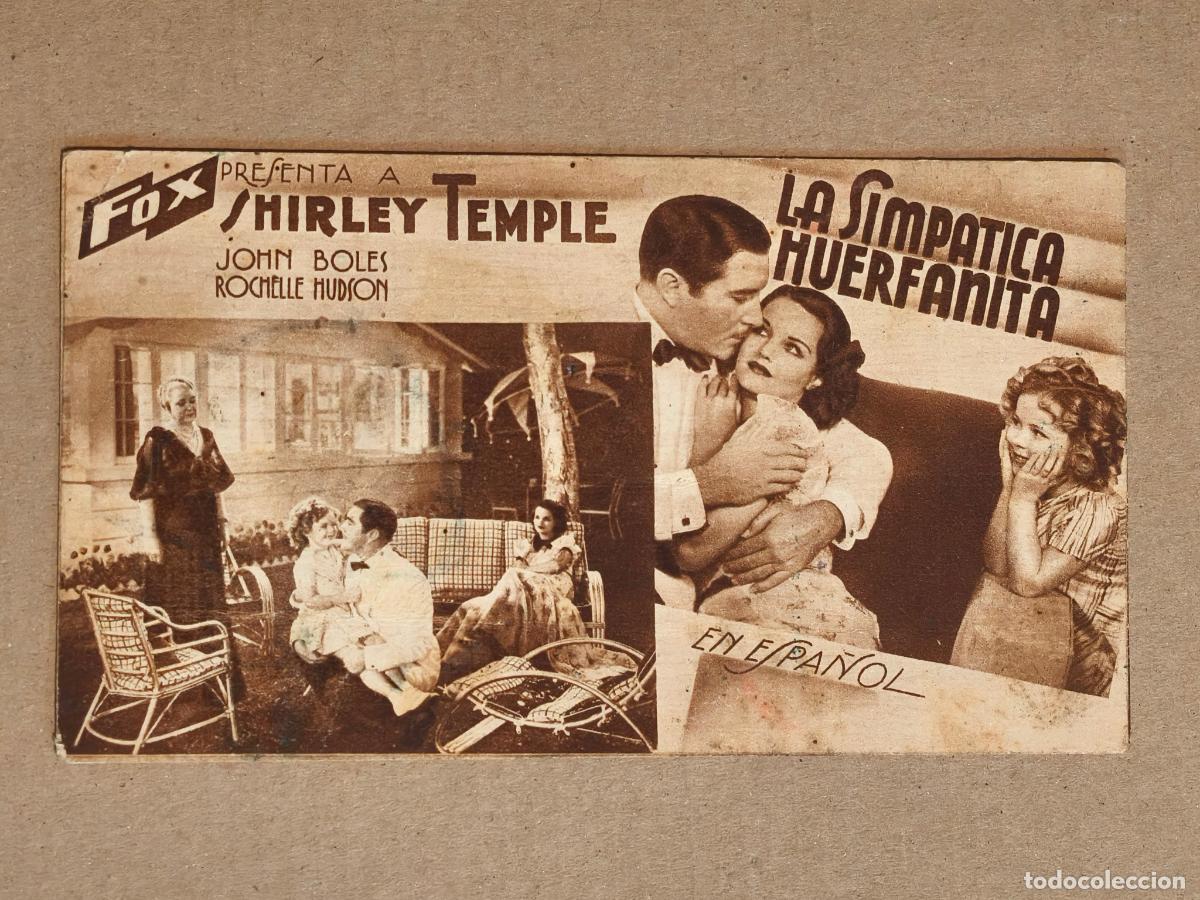 Cine: SHIRLEY TEMPLE LA SIMPATICA HUERFANITA PROGRAMA DE CINE 1936