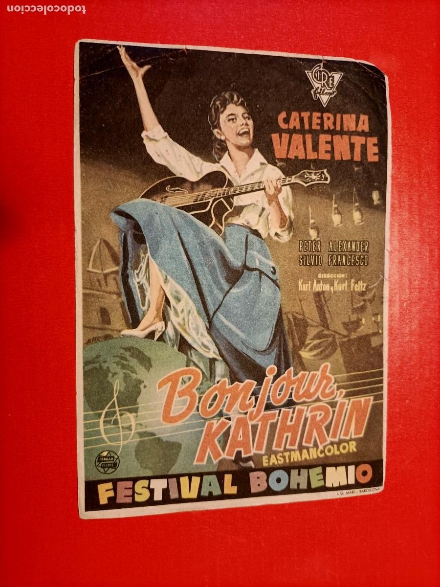 Cine: BONJOUR KATHRIN. FESTIVAL BOHEMIO. CATERINA VALENTE. P.