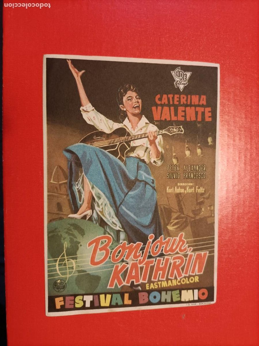 Cine: BONJOUR KATHRIN. FESTIVAL BOHEMIO. CATERINA VALENTE. S/P. EST&Aacute; NUEVO.