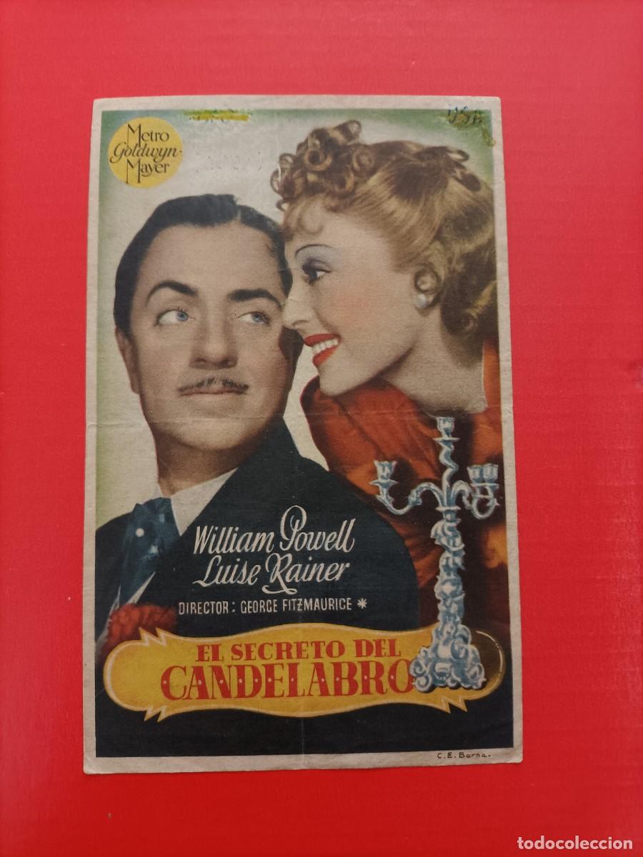 Cine: EL SECRETO DEL CANDELABRO. C/P. TEATRO PRINCIPAL MONTBLANCH, EST&Aacute; NUEVO.
