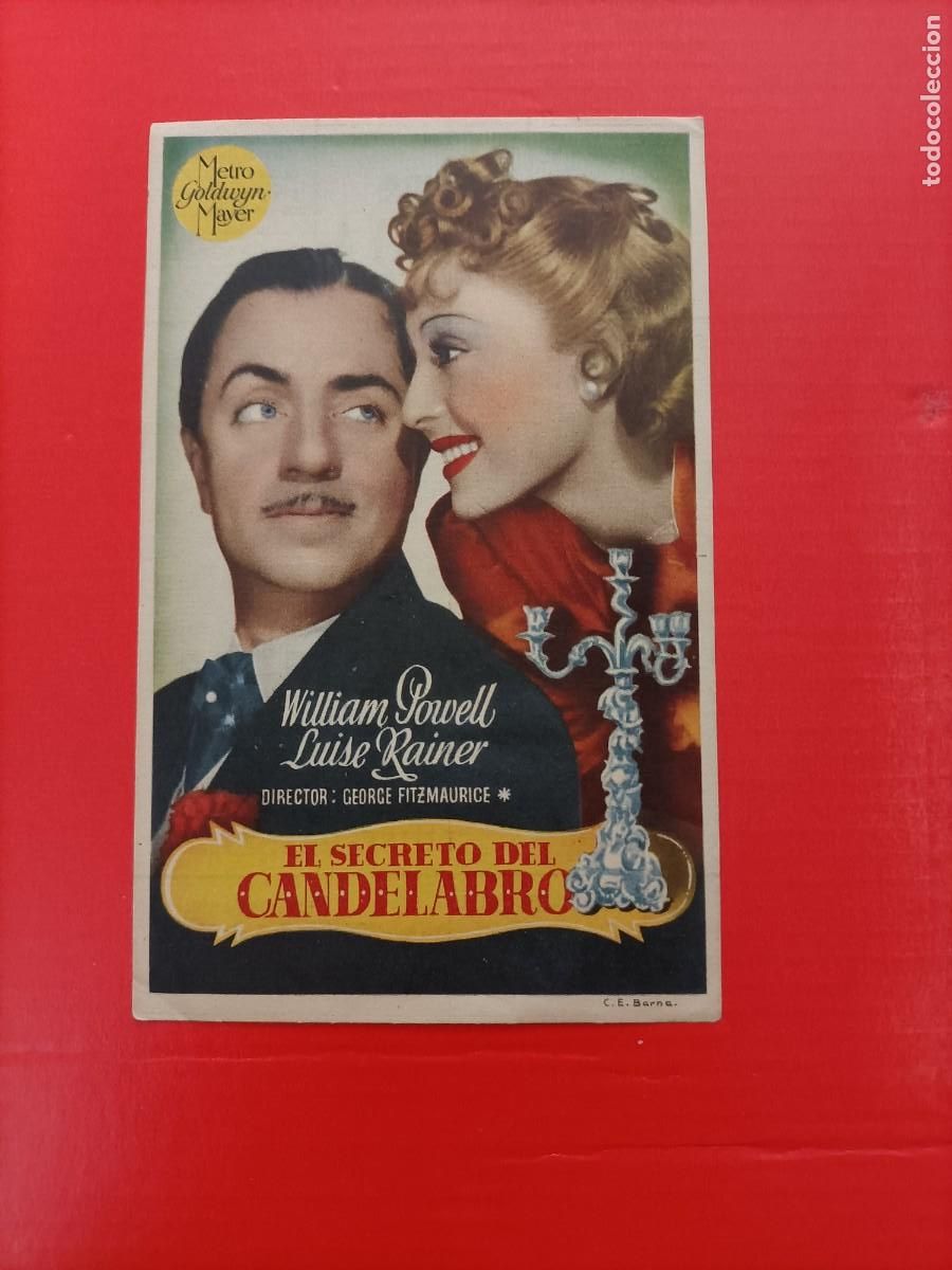 Cine: EL SECRETO DEL CANDELABRO. C/P. CINEMA GOYA, 1946, ZARAGOZA. EST&Aacute; NUEVO.
