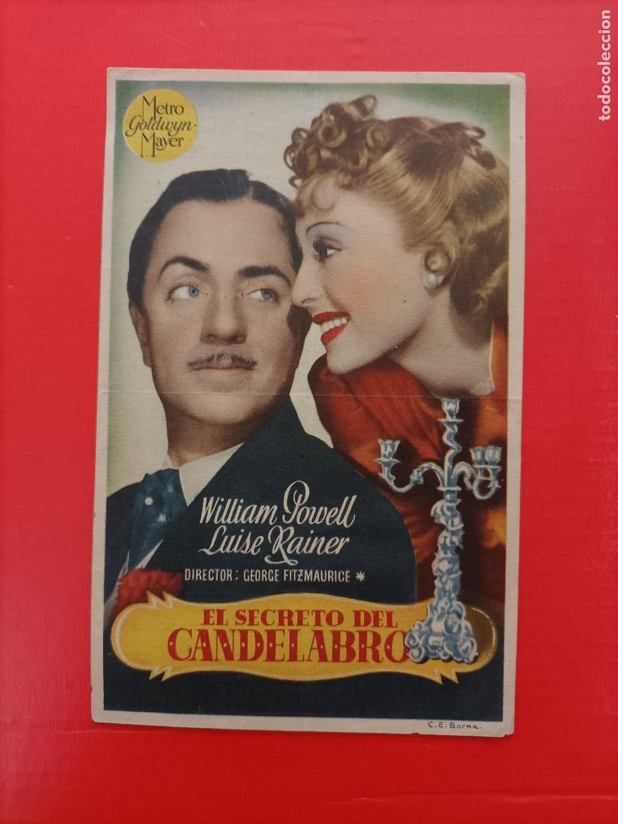 Cine: EL SECRETO DEL CANDELABRO. C/P. CINE AVENIDA, M&Aacute;LAGA. 1946. EST&Aacute; NUEVO.