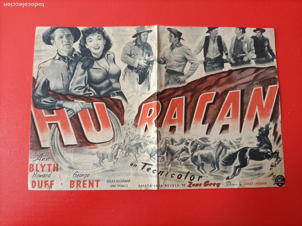 Cine: HURACAN. C/P. CINE ECHEGARAY, M&Aacute;LAGA. ANN BLITH, GEORGE BRENT. TAMA&Ntilde;O GRANDE.